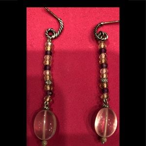 David Yurman Rose Quartz Tweejoux Earrings.